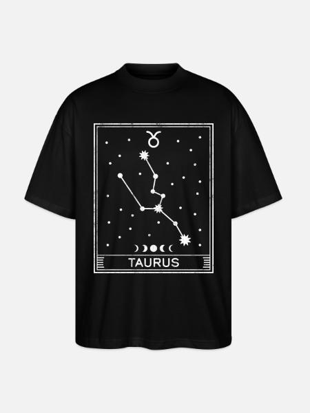 Sternzeichen Stier - Stanley/Stella Oversized Unisex Bio T-Shirt Blaster 2.0 - Schwarz