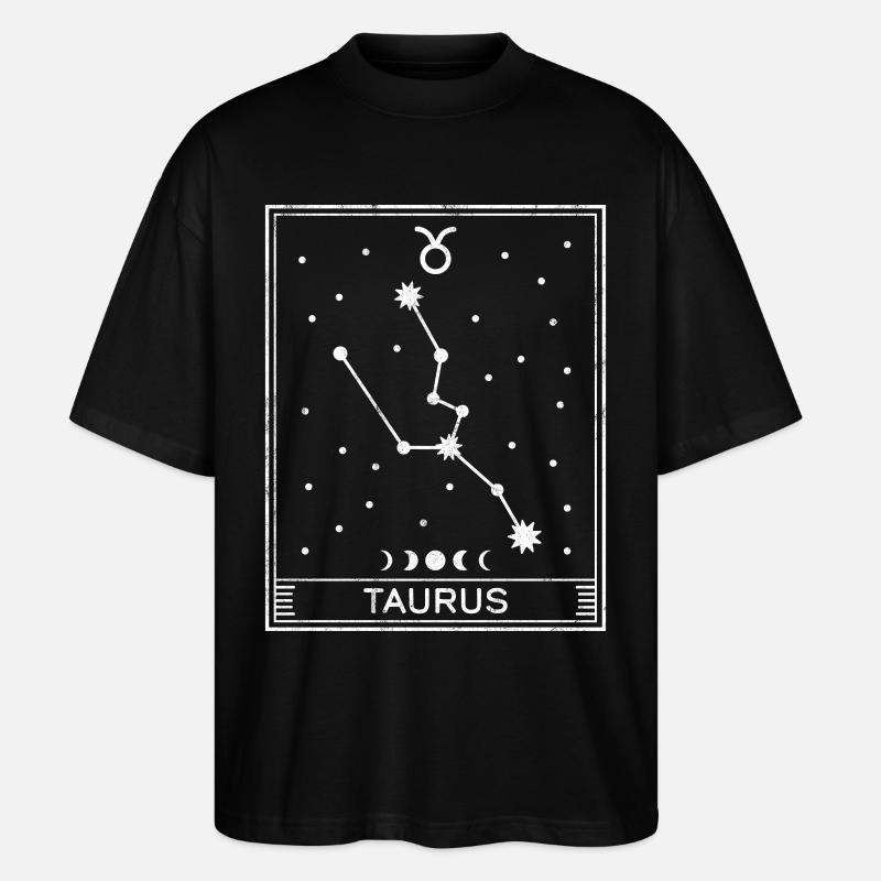 Taurus Star Sign - Stanley/Stella Oversized Unisex Organic T-shirt Blaster 2.0 - black