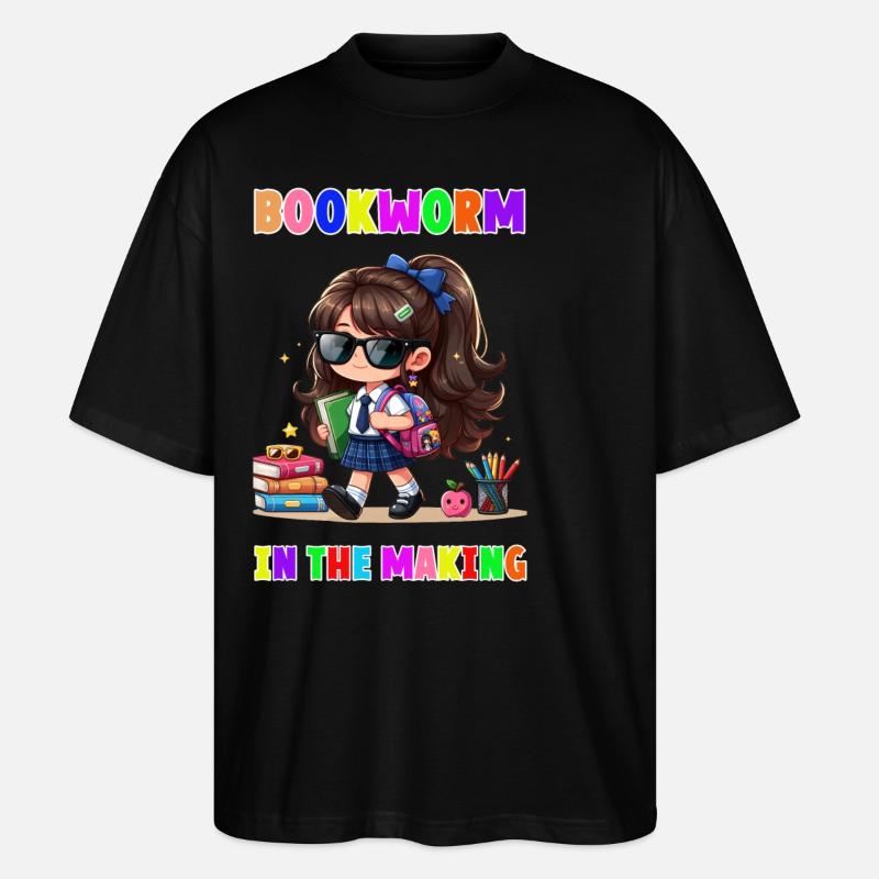 Bookworm in making - Stanley/Stella Oversized Unisex Bio T-Shirt Blaster 2.0 - Schwarz