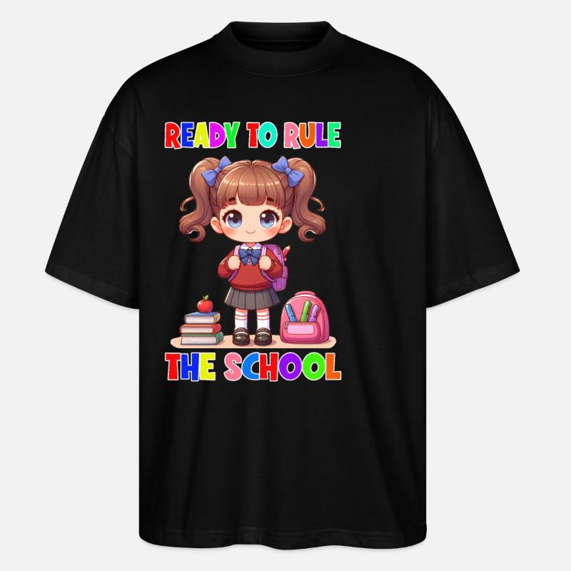 Prêt à diriger l’école - T-shirt bio Blaster 2.0 coupe oversize Stanley/Stella Unisexe - noir