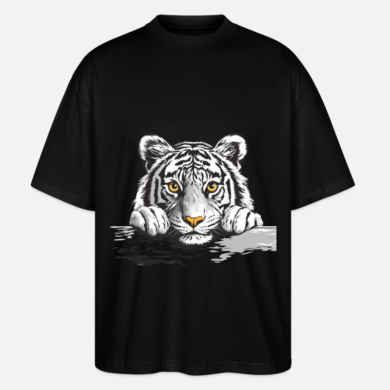 Tiger - Stanley/Stella Oversized Unisex Bio T-Shirt Blaster 2.0 - Schwarz