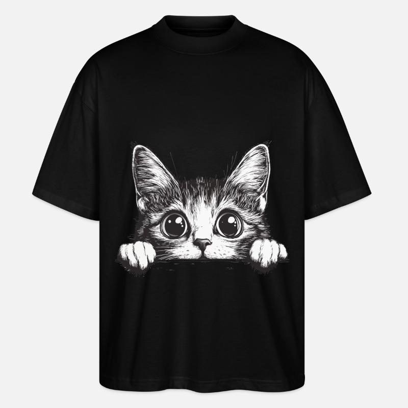 Katze - Stanley/Stella Oversized Unisex Bio T-Shirt Blaster 2.0 - Schwarz