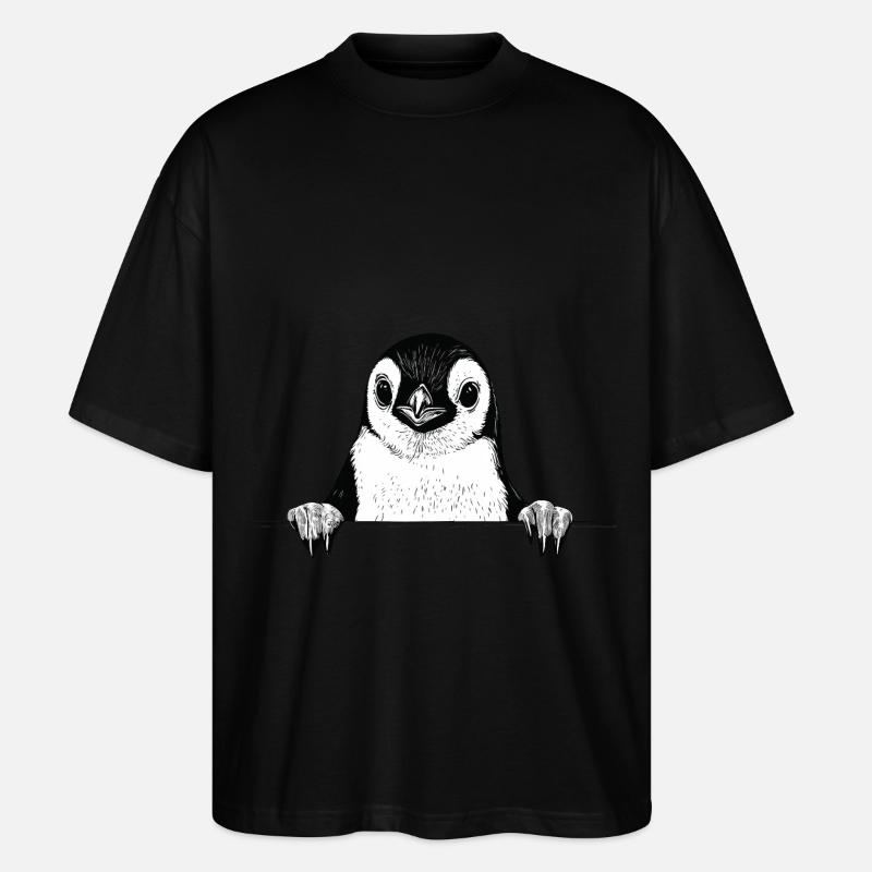 Pinguin - Stanley/Stella Oversized Unisex Bio T-Shirt Blaster 2.0 - Schwarz