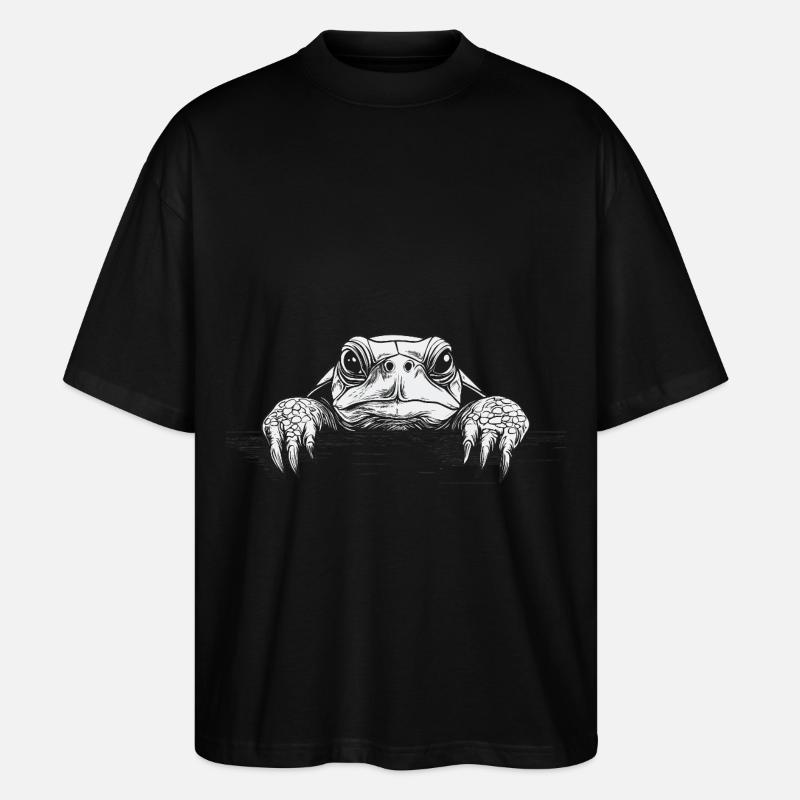 Schildkröte - Stanley/Stella Oversized Unisex Bio T-Shirt Blaster 2.0 - Schwarz