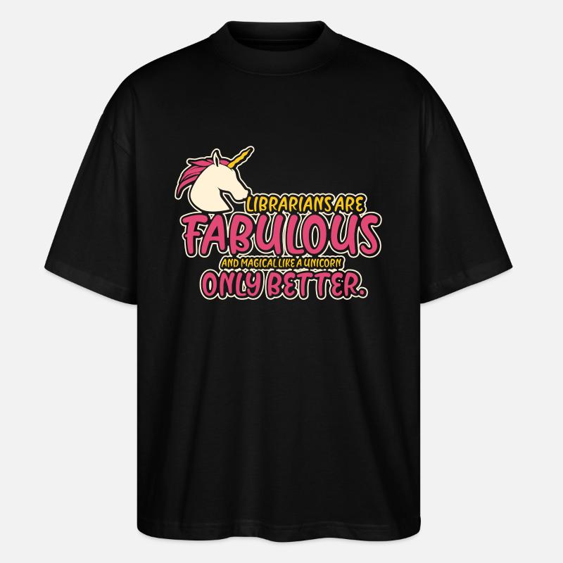 bibliothécaire - T-shirt bio Blaster 2.0 coupe oversize Stanley/Stella Unisexe - noir