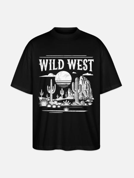 Wild West - Stanley/Stella Oversized Unisex Organic T-shirt Blaster 2.0 - black