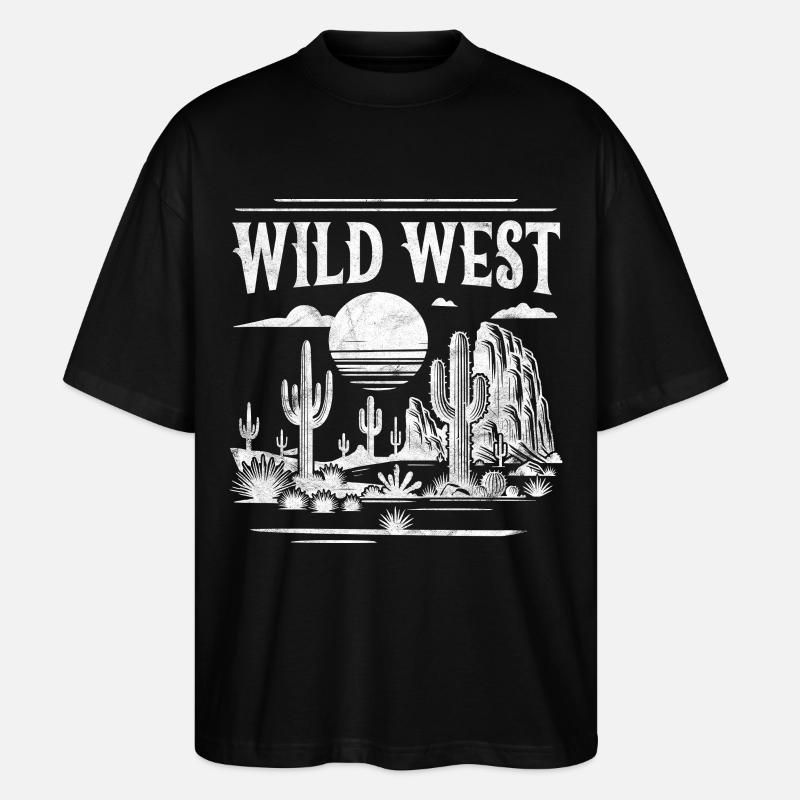 Far West - T-shirt bio Blaster 2.0 coupe oversize Stanley/Stella Unisexe - noir