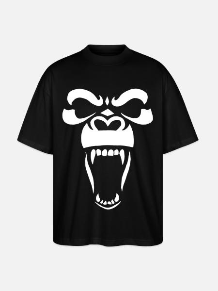 White gorilla - Stanley/Stella Oversized Unisex Organic T-shirt Blaster 2.0 - black