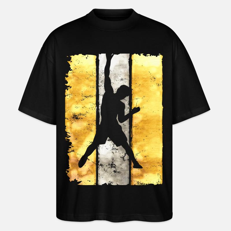 Klettern - Kletterer - Kletterwand - Bouldern - Stanley/Stella Oversized Unisex Bio T-Shirt Blaster 2.0 - Schwarz