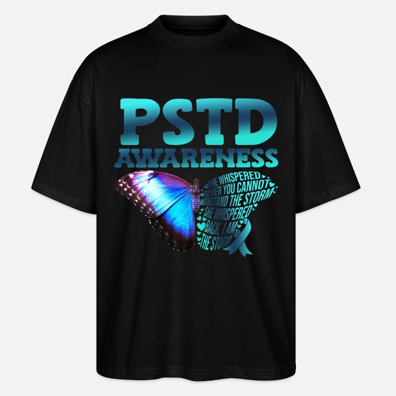 Pstd-bewusstsein Posttraumatische - Stanley/Stella Oversized Unisex Bio T-Shirt Blaster 2.0 - Schwarz