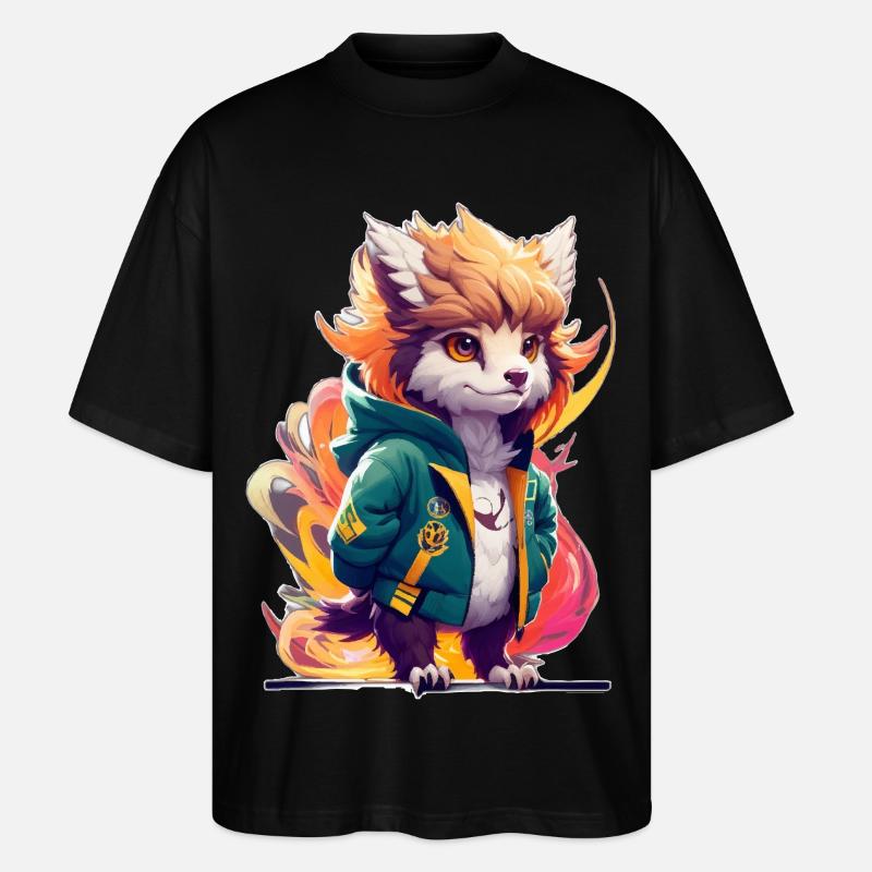Griffon mignon et élégant - T-shirt bio Blaster 2.0 coupe oversize Stanley/Stella Unisexe - noir