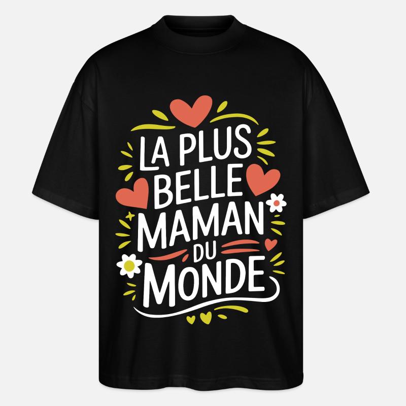 Die schönste Mama der Welt - Stanley/Stella Oversized Unisex Bio T-Shirt Blaster 2.0 - Schwarz