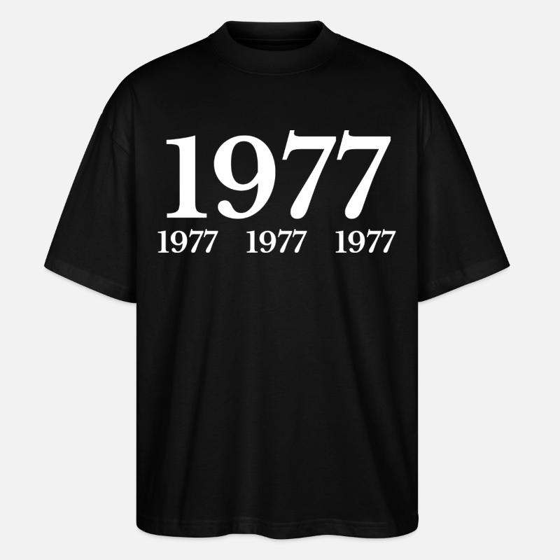 1977 - Stanley/Stella Oversized Unisex Bio T-Shirt Blaster 2.0 - Schwarz