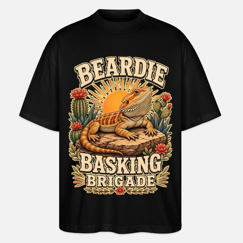 BEARDIE BASKING BRIGADE - Stanley/Stella Oversized Unisex Bio T-Shirt Blaster 2.0 - Schwarz