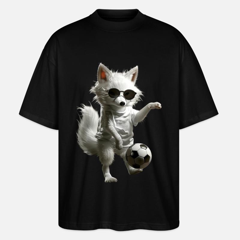 Polarfuchs - Stanley/Stella Oversized Unisex Bio T-Shirt Blaster 2.0 - Schwarz