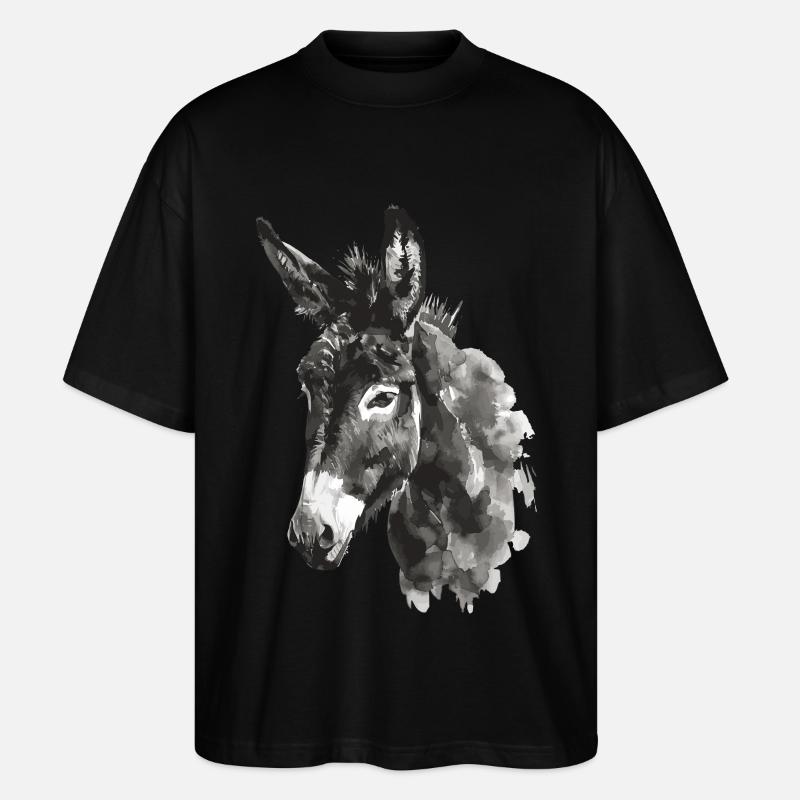 Esel - Stanley/Stella Oversized Unisex Bio T-Shirt Blaster 2.0 - Schwarz
