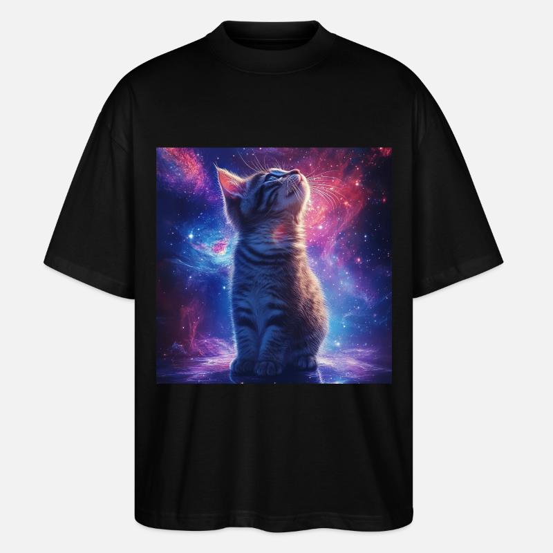 Cat - Stanley/Stella Oversized Unisex Organic T-shirt Blaster 2.0 - black