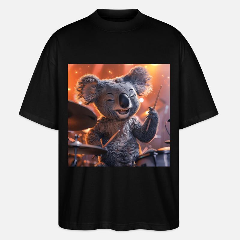 Koala - T-shirt bio Blaster 2.0 coupe oversize Stanley/Stella Unisexe - noir