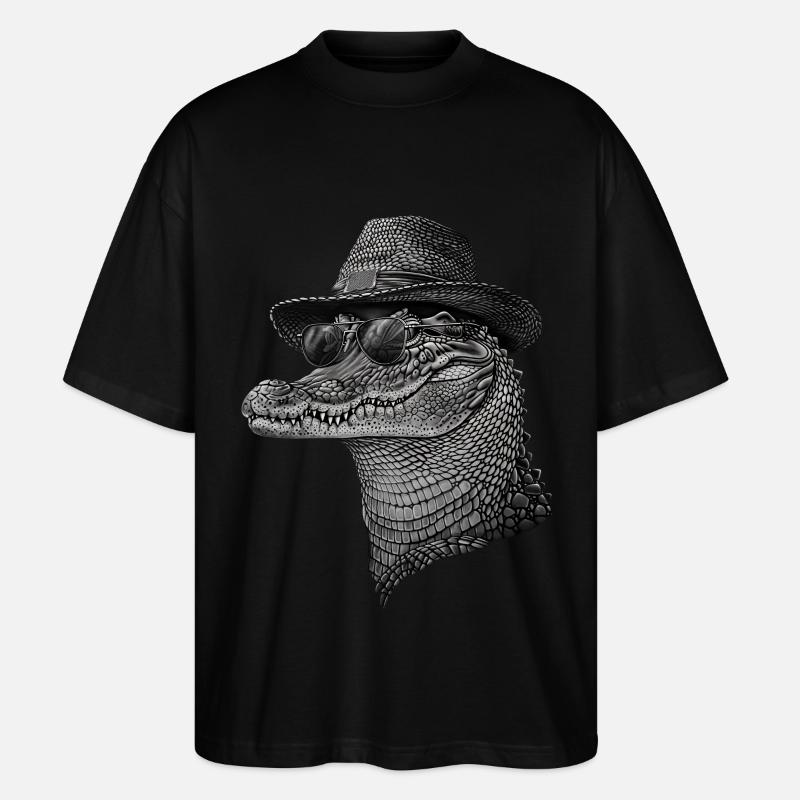 Krokodil - Stanley/Stella Oversized Unisex Bio T-Shirt Blaster 2.0 - Schwarz