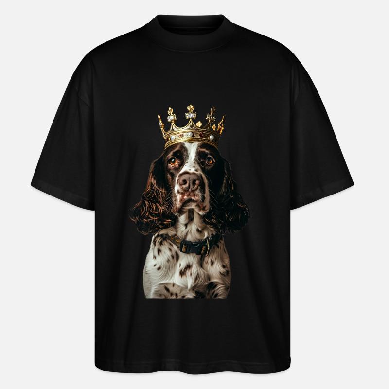 Englischer Springer Spaniel - Stanley/Stella Oversized Unisex Bio T-Shirt Blaster 2.0 - Schwarz