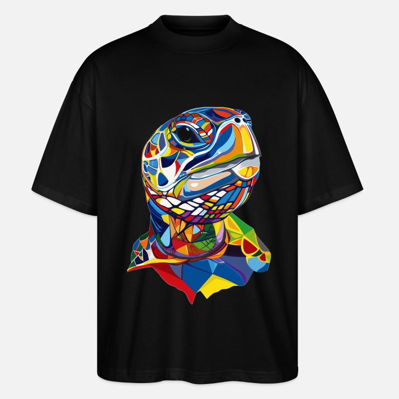 Tortue - T-shirt bio Blaster 2.0 coupe oversize Stanley/Stella Unisexe - noir