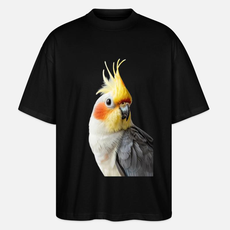 Nymphensittich - Stanley/Stella Oversized Unisex Bio T-Shirt Blaster 2.0 - Schwarz