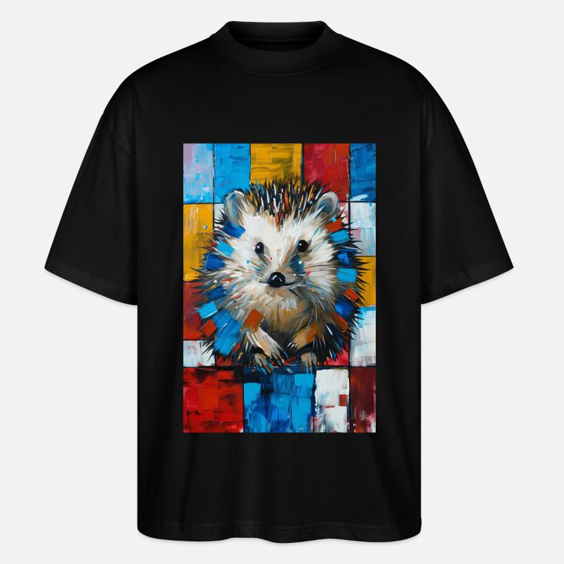 Hérisson - T-shirt bio Blaster 2.0 coupe oversize Stanley/Stella Unisexe - noir