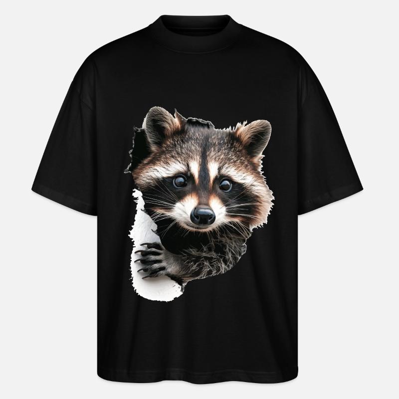 Raton laveur - T-shirt bio Blaster 2.0 coupe oversize Stanley/Stella Unisexe - noir