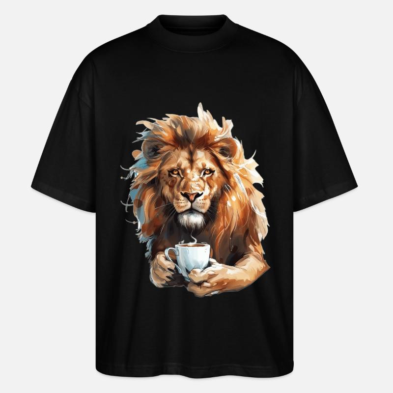 Lion - T-shirt bio Blaster 2.0 coupe oversize Stanley/Stella Unisexe - noir