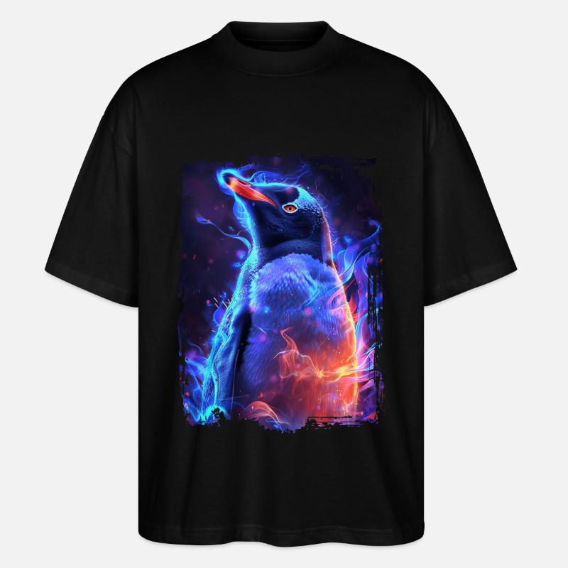 Pinguin - Stanley/Stella Oversized Unisex Bio T-Shirt Blaster 2.0 - Schwarz