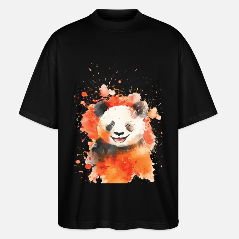 Panda - T-shirt bio Blaster 2.0 coupe oversize Stanley/Stella Unisexe - noir