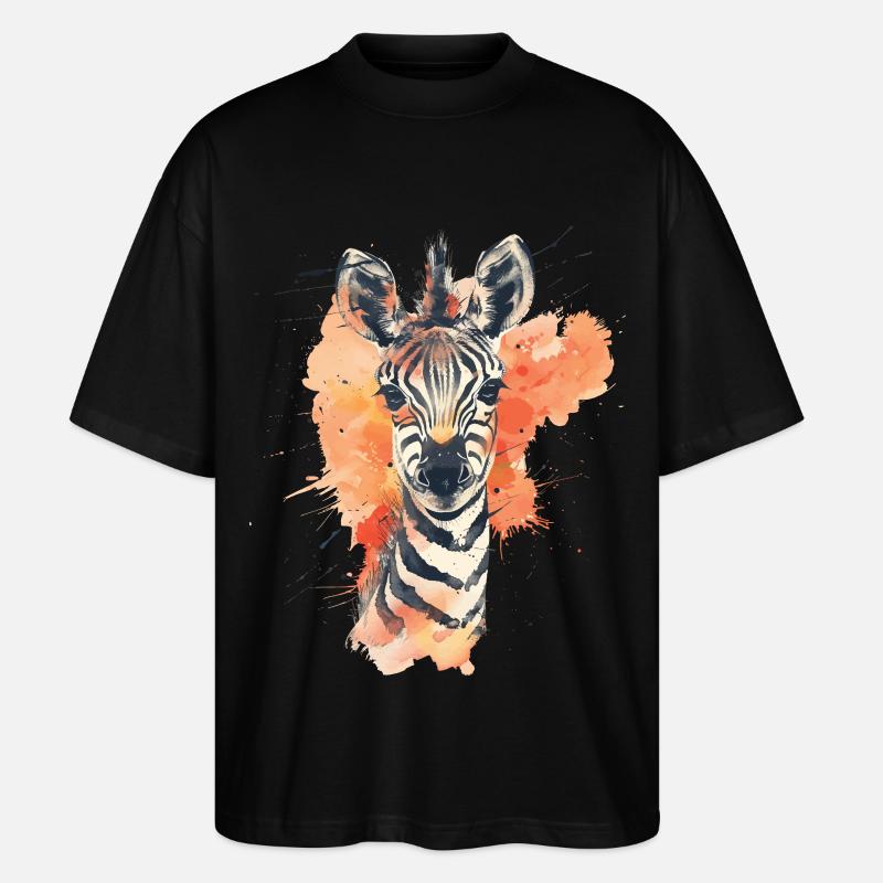 Zebra - Stanley/Stella Oversized Unisex Bio T-Shirt Blaster 2.0 - Schwarz