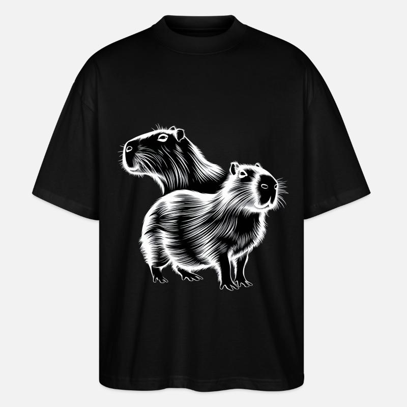 Capybara - Stanley/Stella Oversized Unisex Organic T-shirt Blaster 2.0 - black