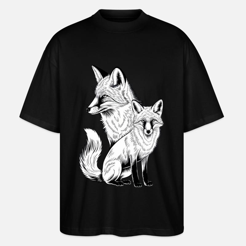 Fuchs - Stanley/Stella Oversized Unisex Bio T-Shirt Blaster 2.0 - Schwarz