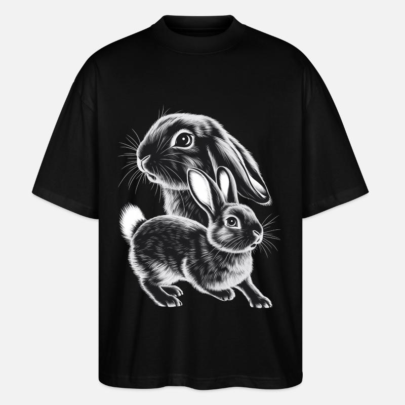 Rabbit - Stanley/Stella Oversized Unisex Organic T-shirt Blaster 2.0 - black