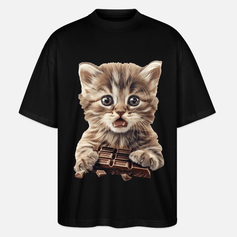 Katze - Stanley/Stella Oversized Unisex Bio T-Shirt Blaster 2.0 - Schwarz