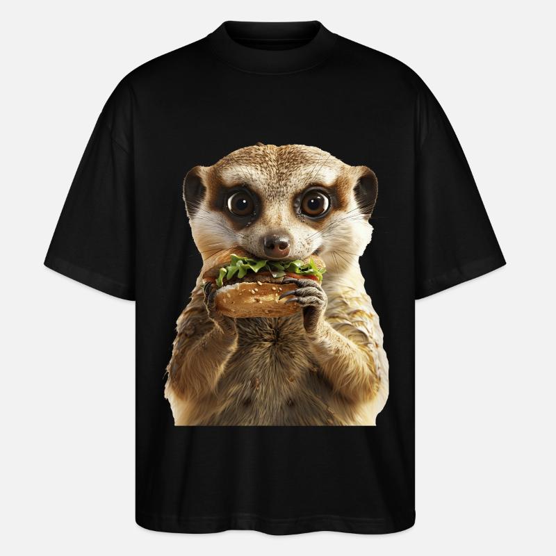 Erdmännchen - Stanley/Stella Oversized Unisex Bio T-Shirt Blaster 2.0 - Schwarz