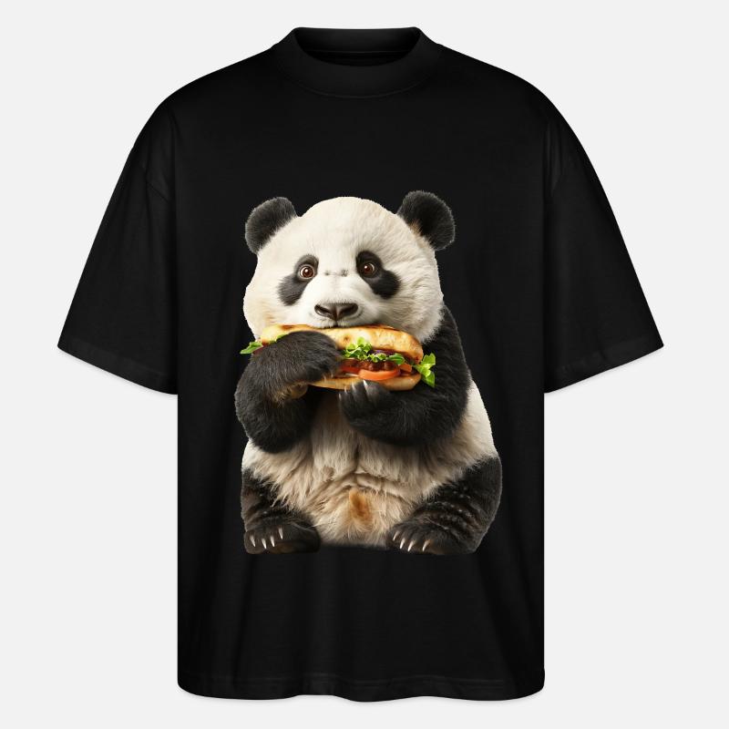 Panda - Stanley/Stella Oversized Unisex Bio T-Shirt Blaster 2.0 - Schwarz