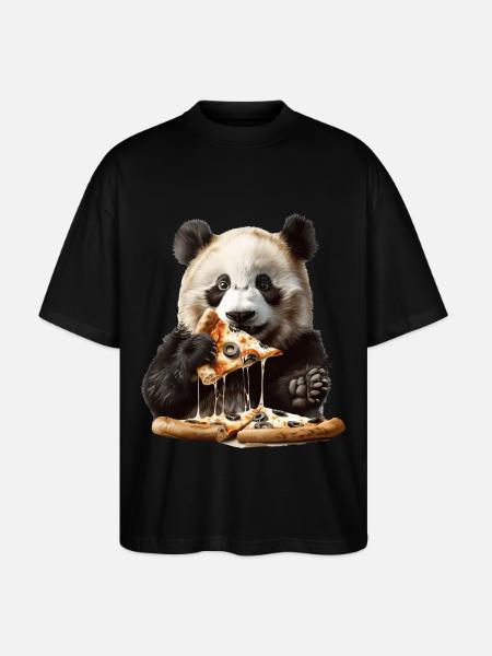Panda - Stanley/Stella Oversized Unisex Organic T-shirt Blaster 2.0 - black