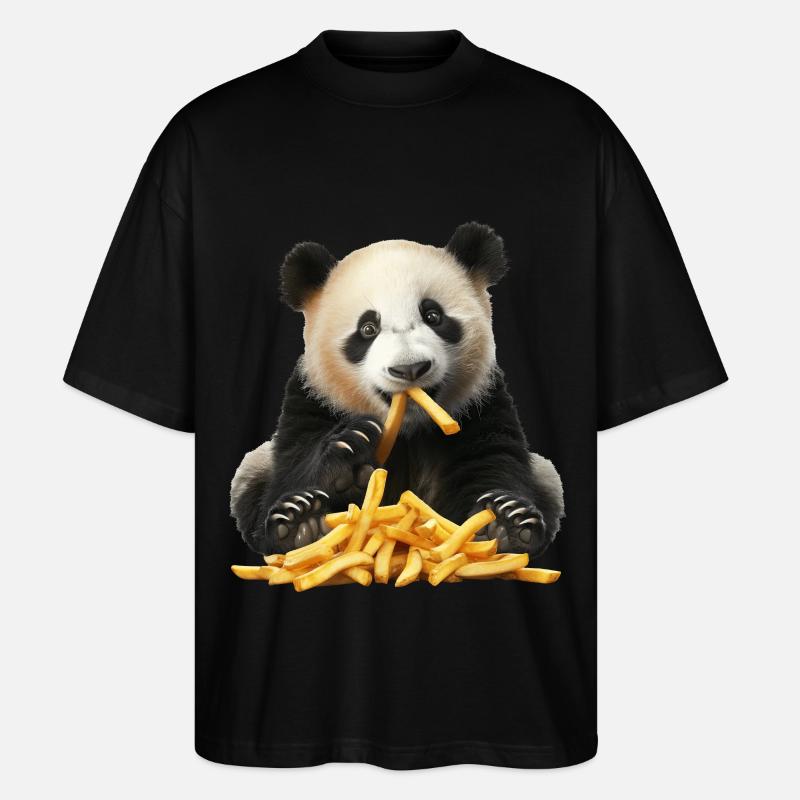 Panda - Stanley/Stella Oversized Unisex Bio T-Shirt Blaster 2.0 - Schwarz