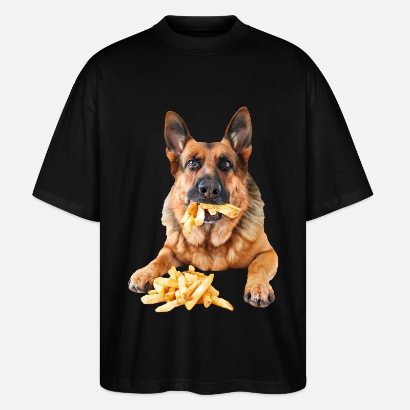 Deutscher Schäferhund - Stanley/Stella Oversized Unisex Bio T-Shirt Blaster 2.0 - Schwarz