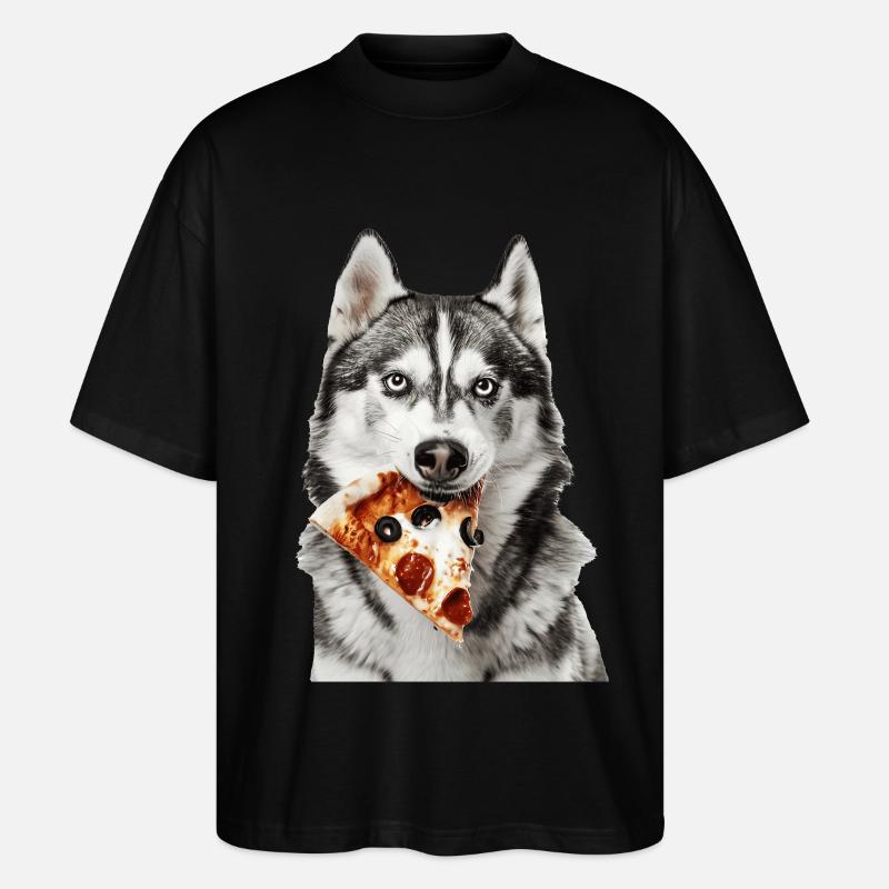Sibirischer Husky - Stanley/Stella Oversized Unisex Bio T-Shirt Blaster 2.0 - Schwarz