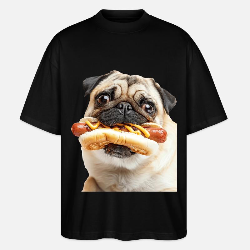 Mops - Stanley/Stella Oversized Unisex Bio T-Shirt Blaster 2.0 - Schwarz