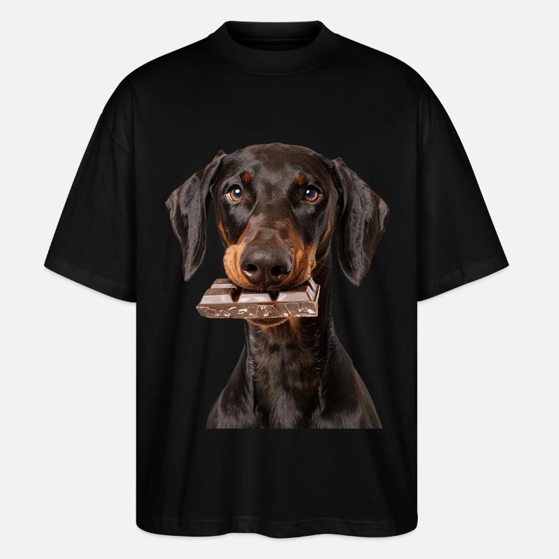 Dobermann - Stanley/Stella Oversized Unisex Bio T-Shirt Blaster 2.0 - Schwarz