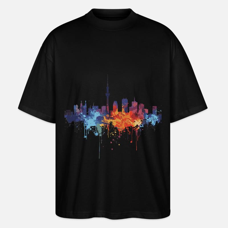 Hiroshima - T-shirt bio Blaster 2.0 coupe oversize Stanley/Stella Unisexe - noir