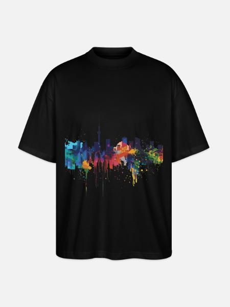 Kumamoto - Stanley/Stella Oversized Unisex Bio T-Shirt Blaster 2.0 - Schwarz