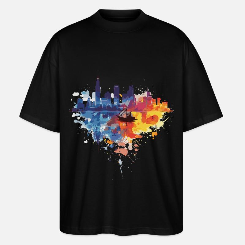 Gdingen - Stanley/Stella Oversized Unisex Bio T-Shirt Blaster 2.0 - Schwarz