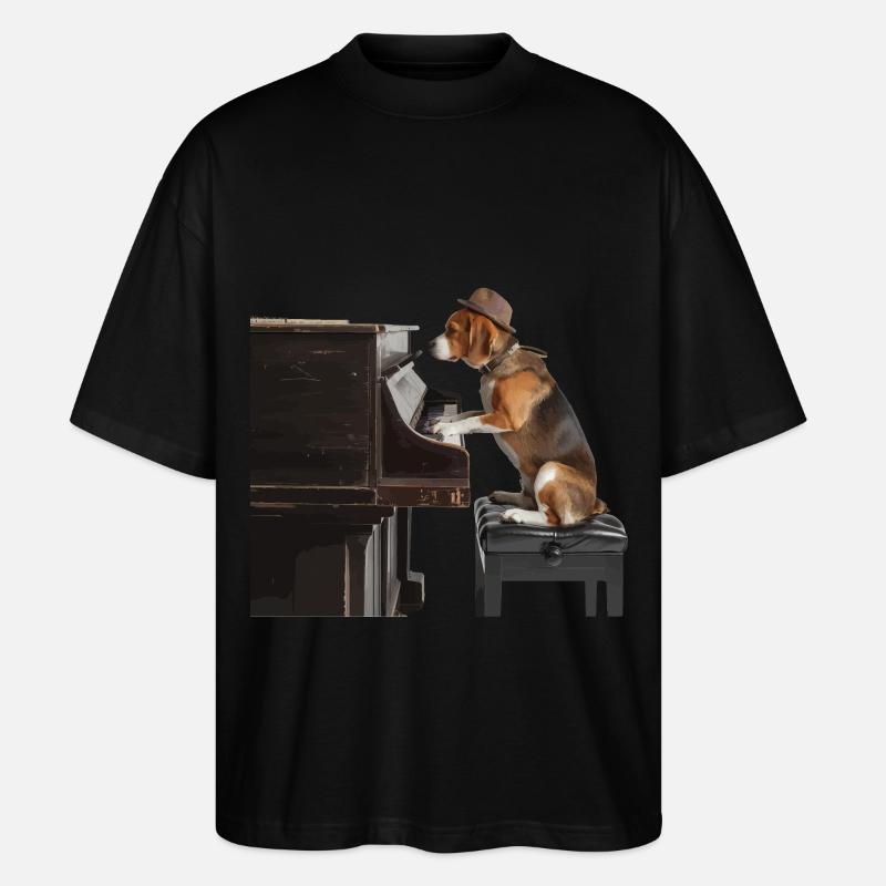Beagle - Stanley/Stella Oversized Unisex Bio T-Shirt Blaster 2.0 - Schwarz