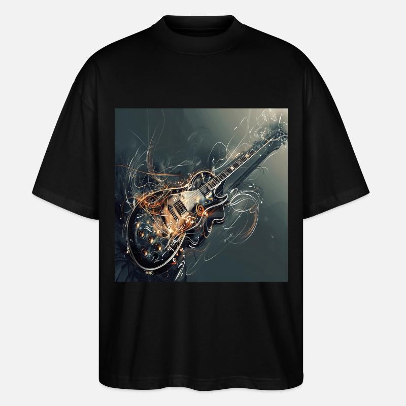 Gitarre - Stanley/Stella Oversized Unisex Bio T-Shirt Blaster 2.0 - Schwarz