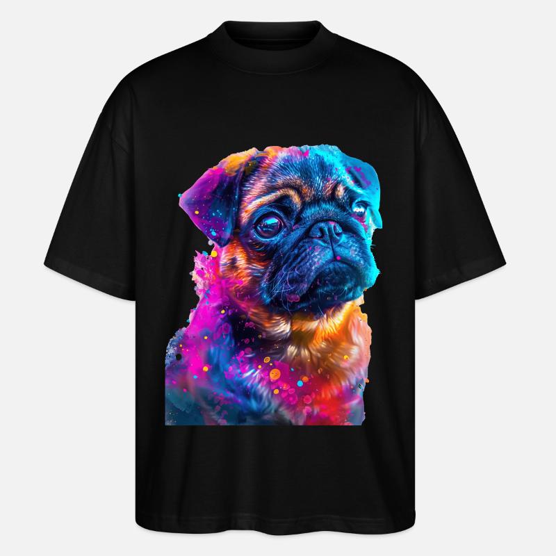 Mops - Stanley/Stella Oversized Unisex Bio T-Shirt Blaster 2.0 - Schwarz